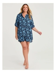 Cotton Ink Garden Cover Up Shirt Print