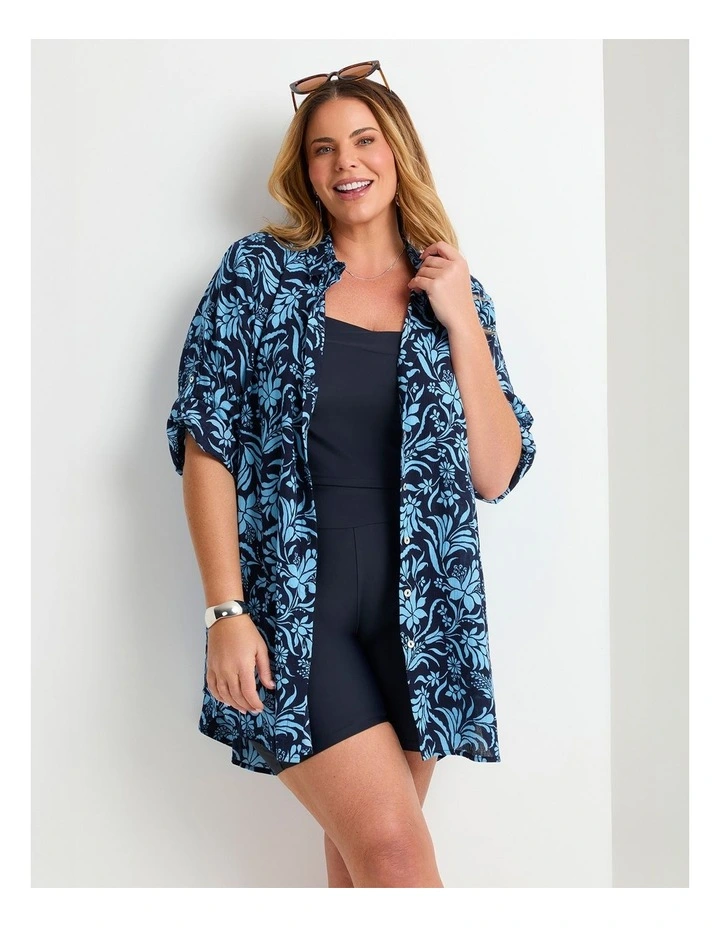 Cotton Ink Garden Cover Up Shirt Print image 5