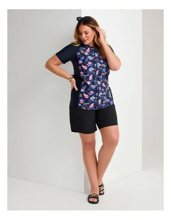 Coastal Blooms Rash Vests Navy/Print image 4
