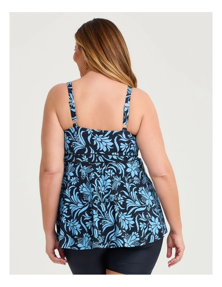 Ink Garden Trim Detail Tankini Print image 2