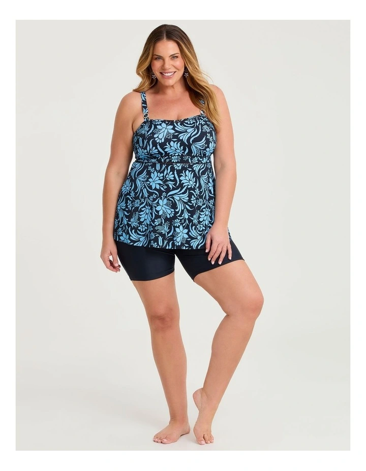 Ink Garden Trim Detail Tankini Print image 4