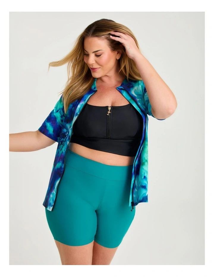Lagoon Splash Zip Rash Vest Print image 3