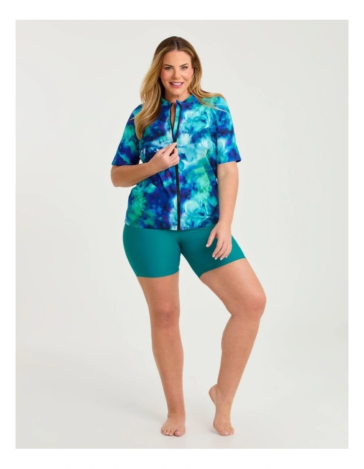 Lagoon Splash Zip Rash Vest Print image 4