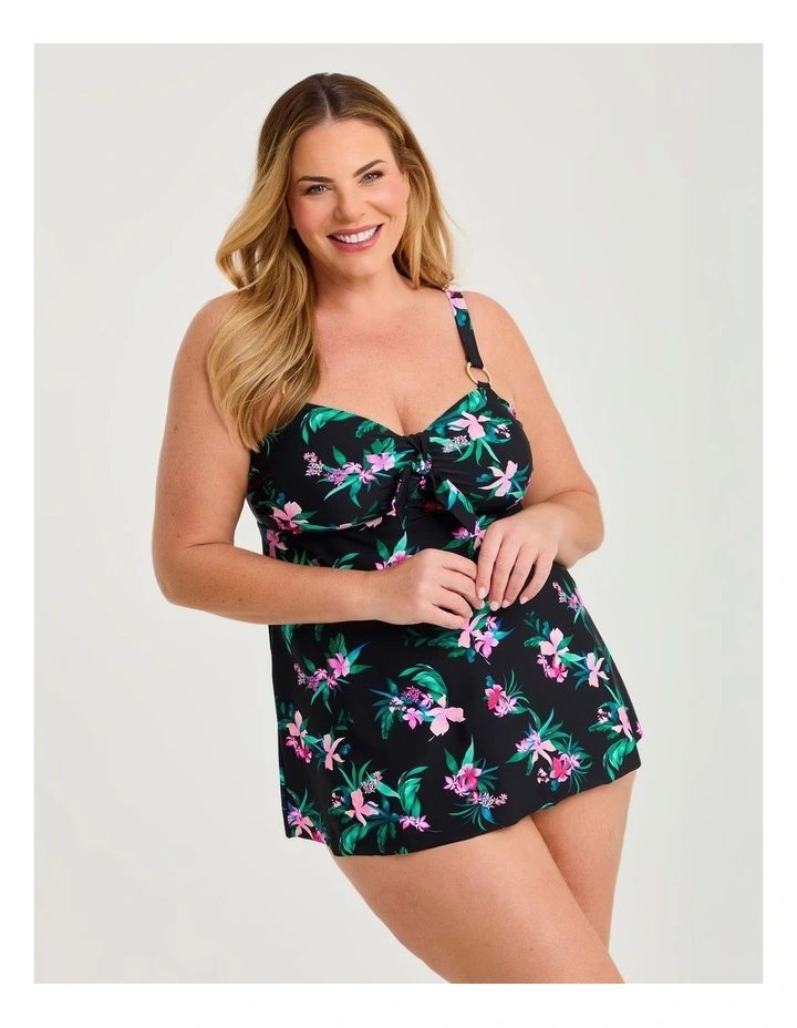 Island Tropics Tie Front Tankini Print image 3