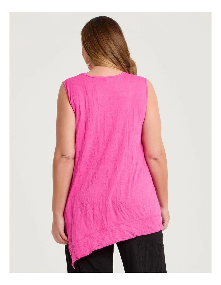 Ruffle Hem Crush Tank Fiji Pink image 2