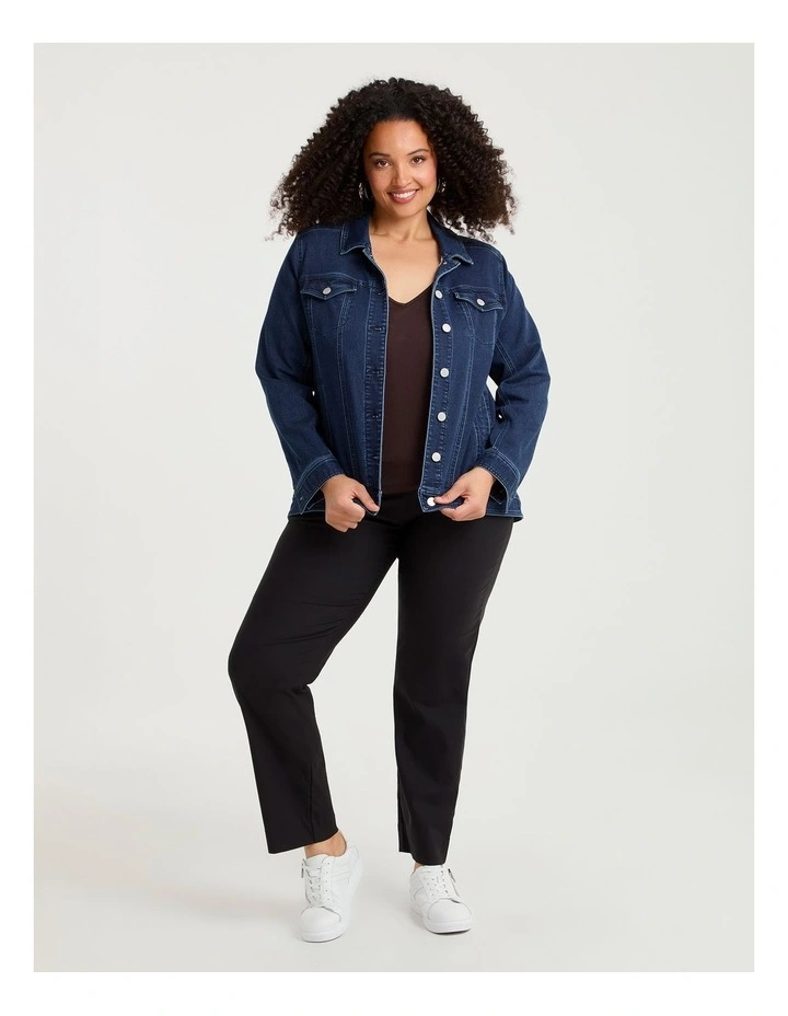 Bamboo Base V Neck S/slv Top Chocolate Plum image 4