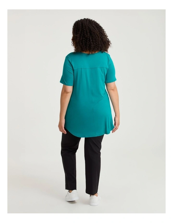 Bamboo Base V Neck Short Sleeve Top image 2