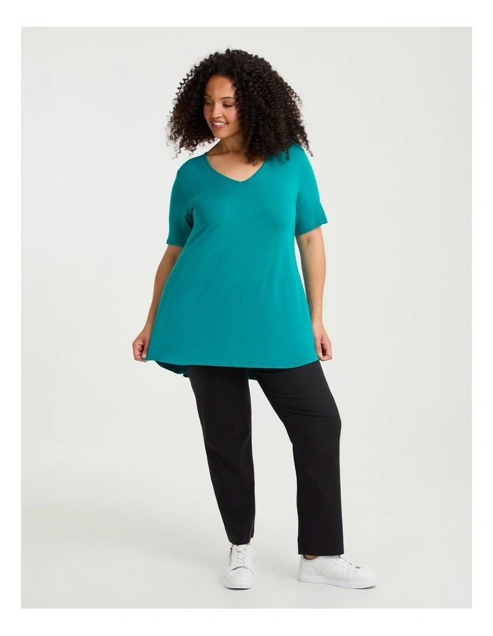 Bamboo Base V Neck Short Sleeve Top image 3