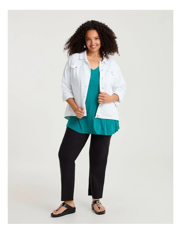 Bamboo Base V Neck Short Sleeve Top image 4