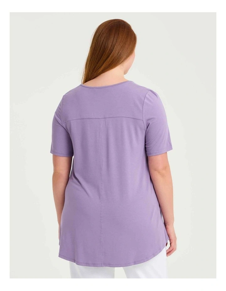 Bamboo Base V Neck Short Sleeve Top image 2