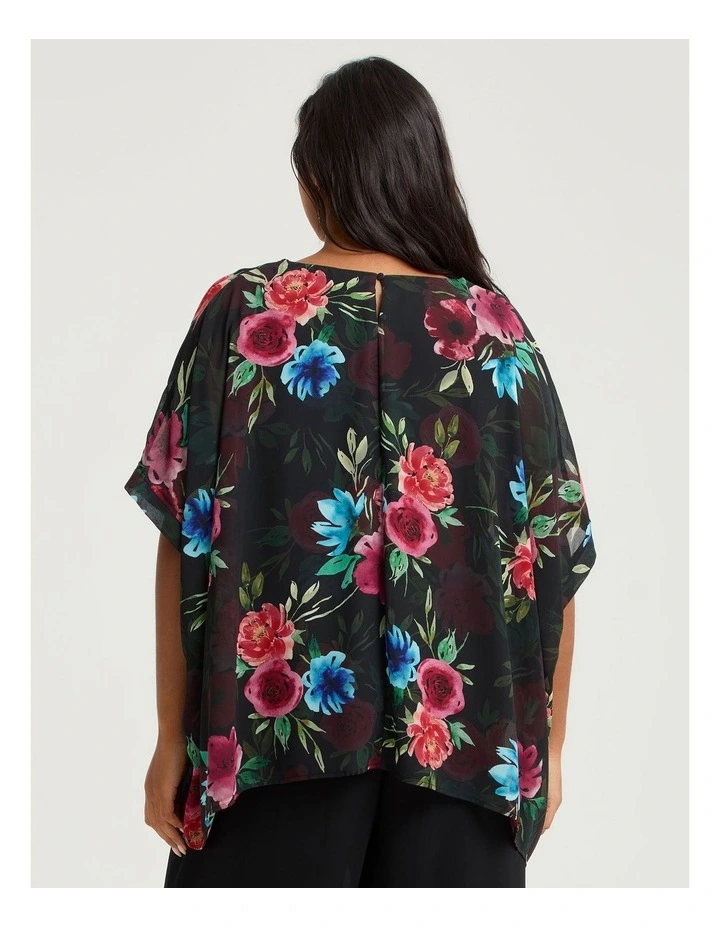 Ruby Floral Chiffon Event Top Floral Print image 2