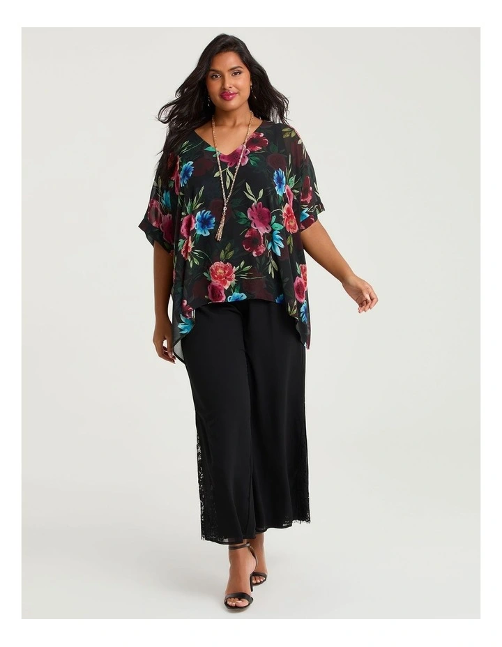 Ruby Floral Chiffon Event Top Floral Print image 4