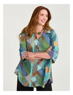 Horizon Foil Natural Shirt Print