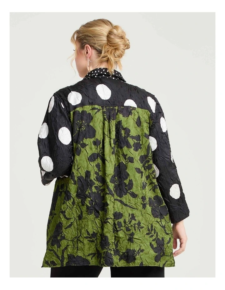 Natural Rae Patchwork Top Print image 2
