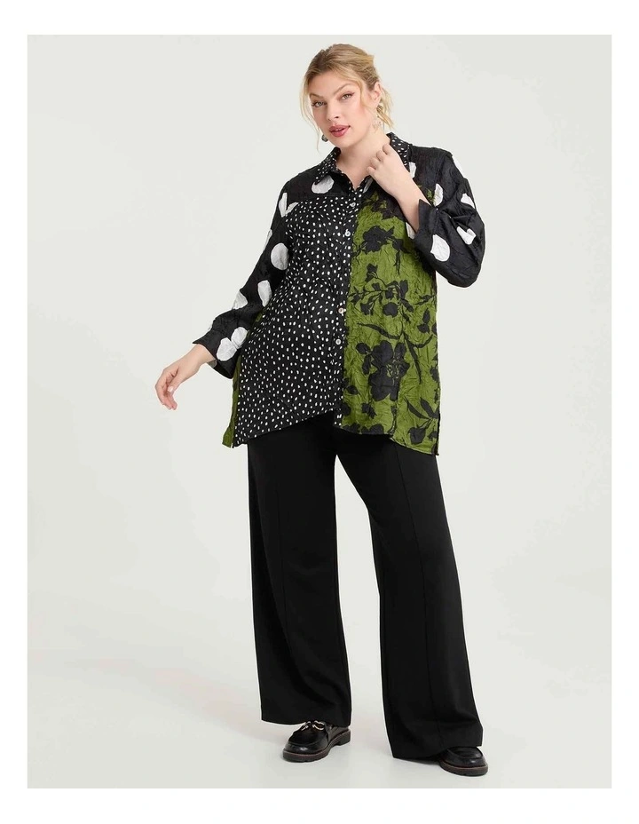Natural Rae Patchwork Top Print image 3