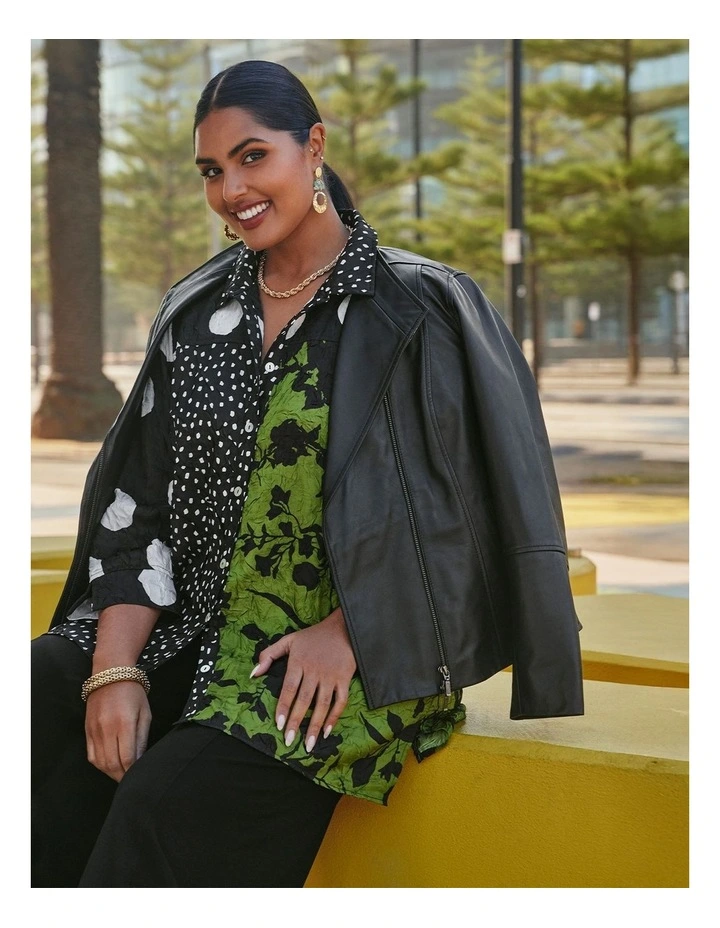 Natural Rae Patchwork Top Print image 5