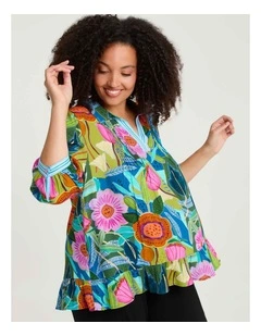 Natural Florence Top Print