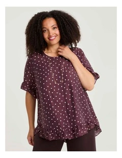 Salsa Polka Dot Natural Top Berry Polka Dot