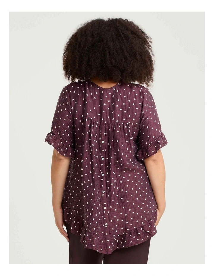 Salsa Polka Dot Natural Top Berry Polka Dot image 2