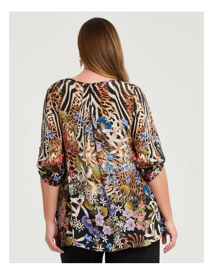 Natural Zara Top Print image 2