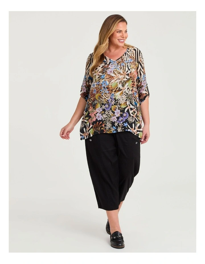 Natural Zara Top Print image 3