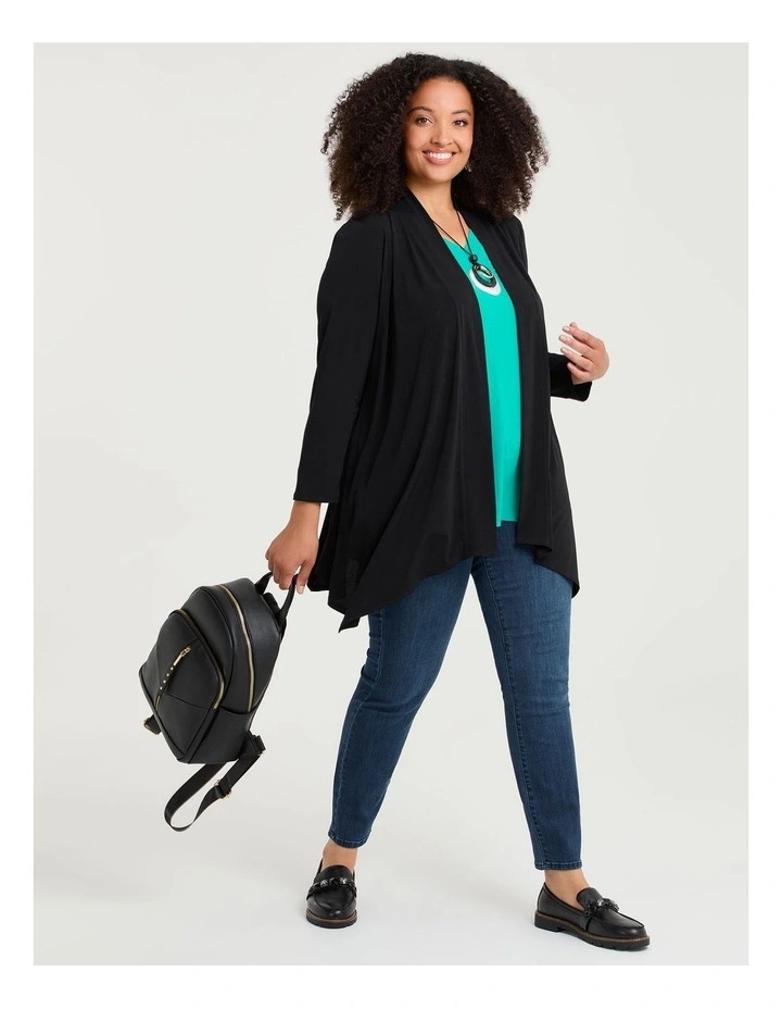 Katie Luna 3/4 Sleeve Top Emerald image 4