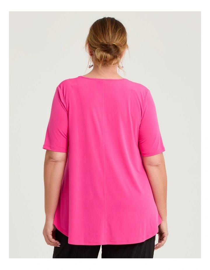 Pintuck Detail Top Hot Pink image 2