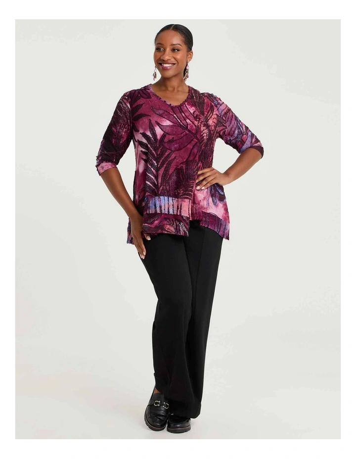 Botanical Burnout Top Berry Print image 3
