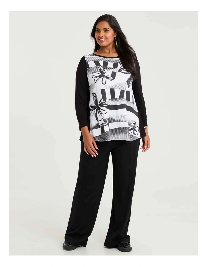 Natural Kiriana Top Winter White/black image 3