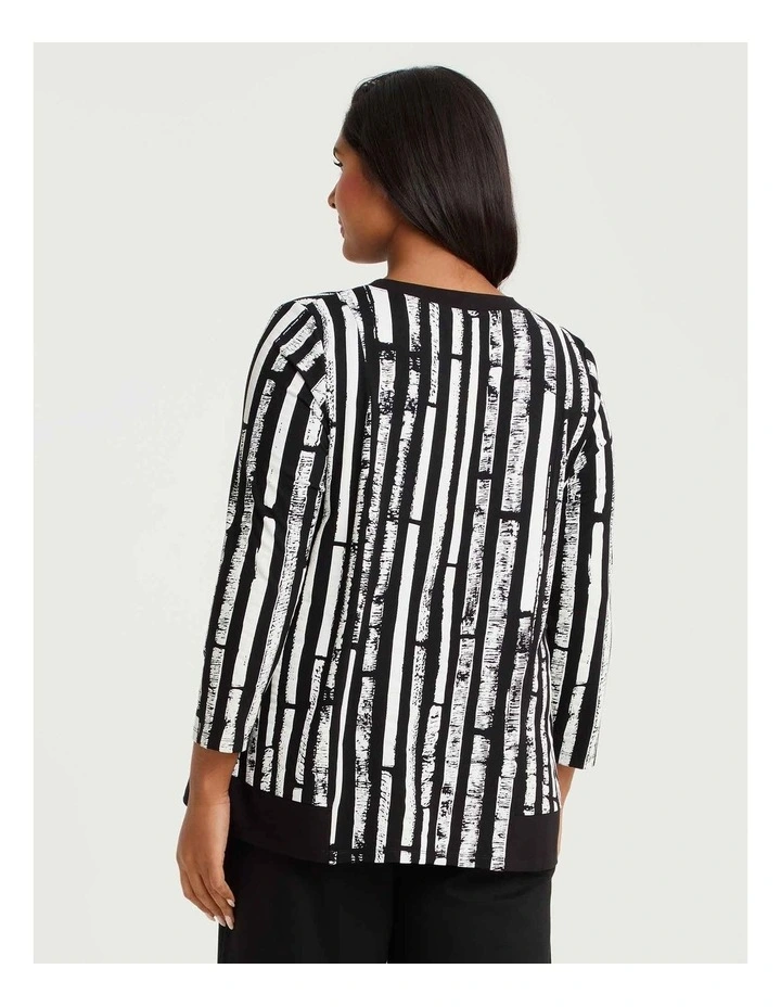 Natural Ana Stripe Top Print image 2