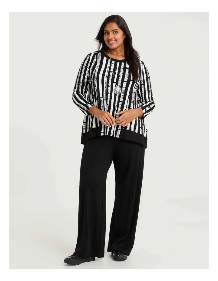 Natural Ana Stripe Top Print image 3