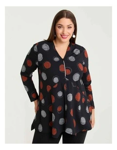 Ponte Alisa Spot Top Print