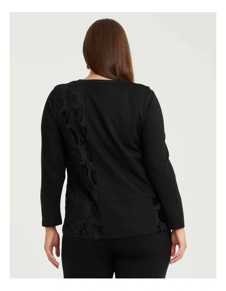 Ponte Alani Top in Black image 2