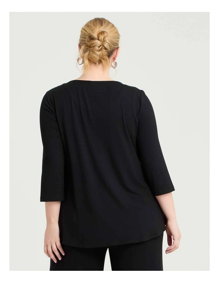 Neck Detail Natural Top Black image 2