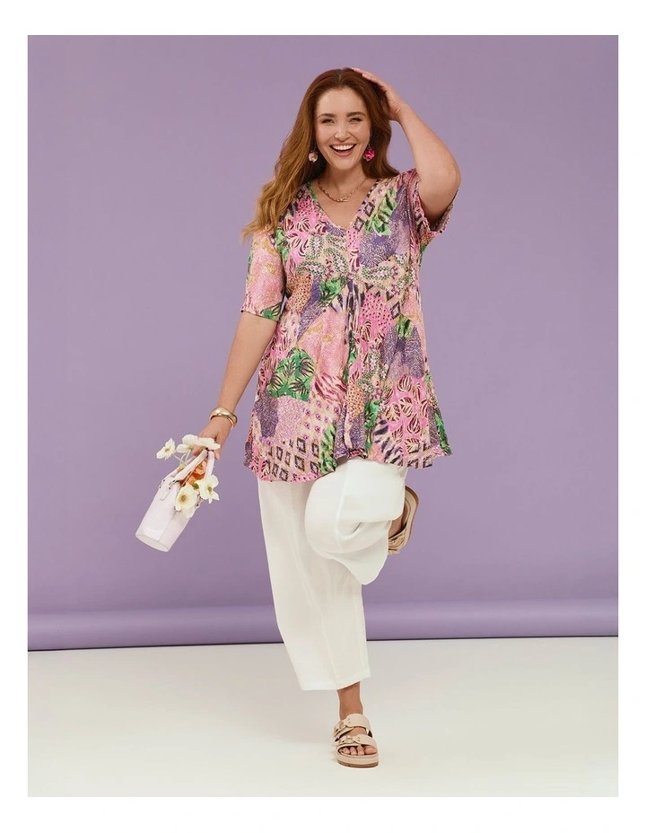 Bardot Bamboo Foil Crush Top Print image 6