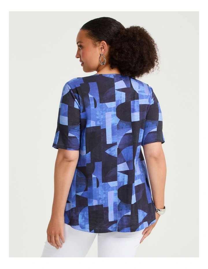 Cotton Lara Abstract Top Print image 2