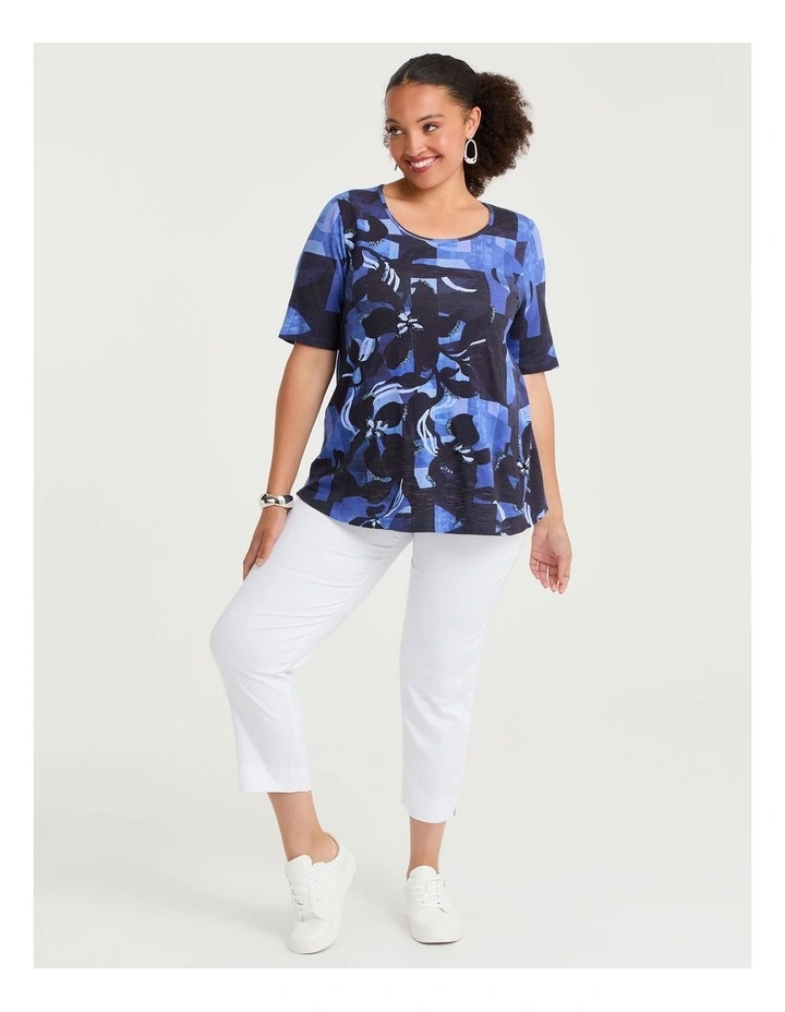Cotton Lara Abstract Top Print image 3