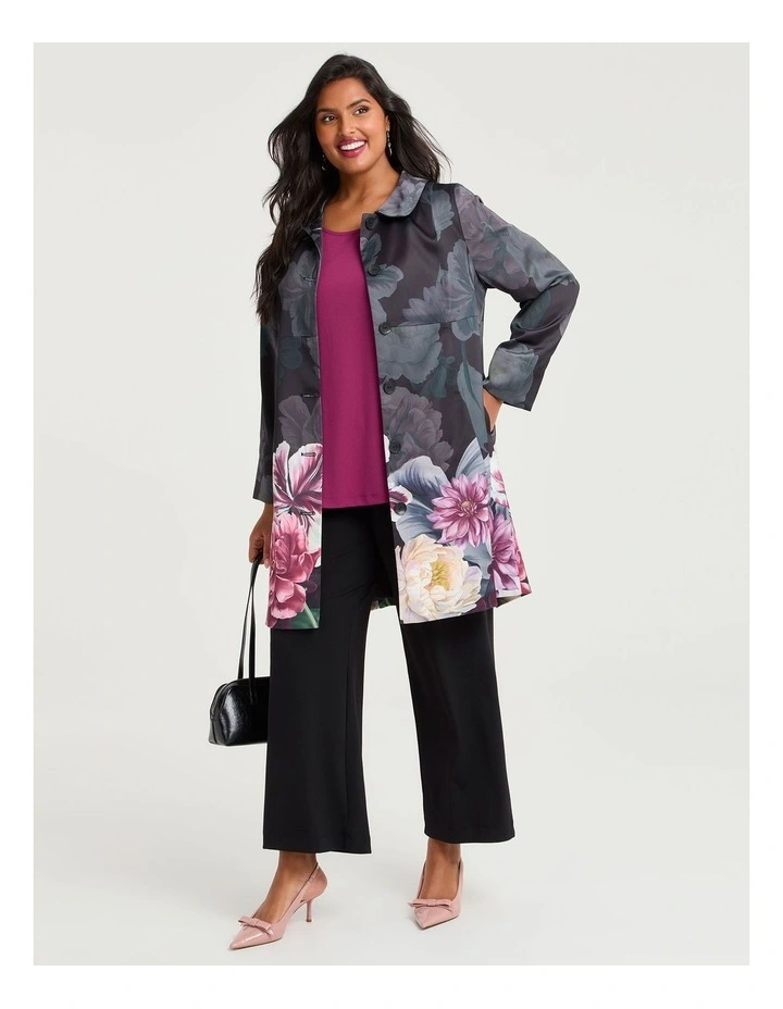 Applique Flower Top Berry image 5