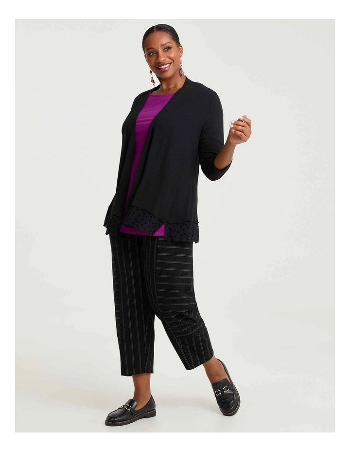 Pima Cotton Essential 3/4 Slv Top Deep Orchid image 4