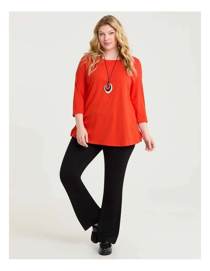 Pima Cotton Essential 3/4 Slv Top Dusty Orange image 3