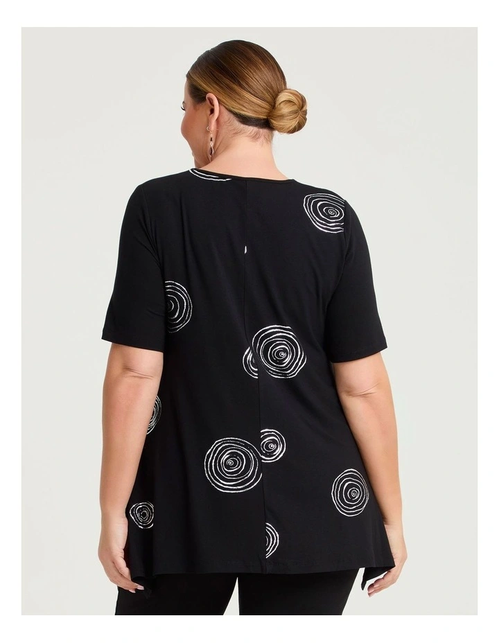 Swirl Natural Foil & Applique Top Black image 2