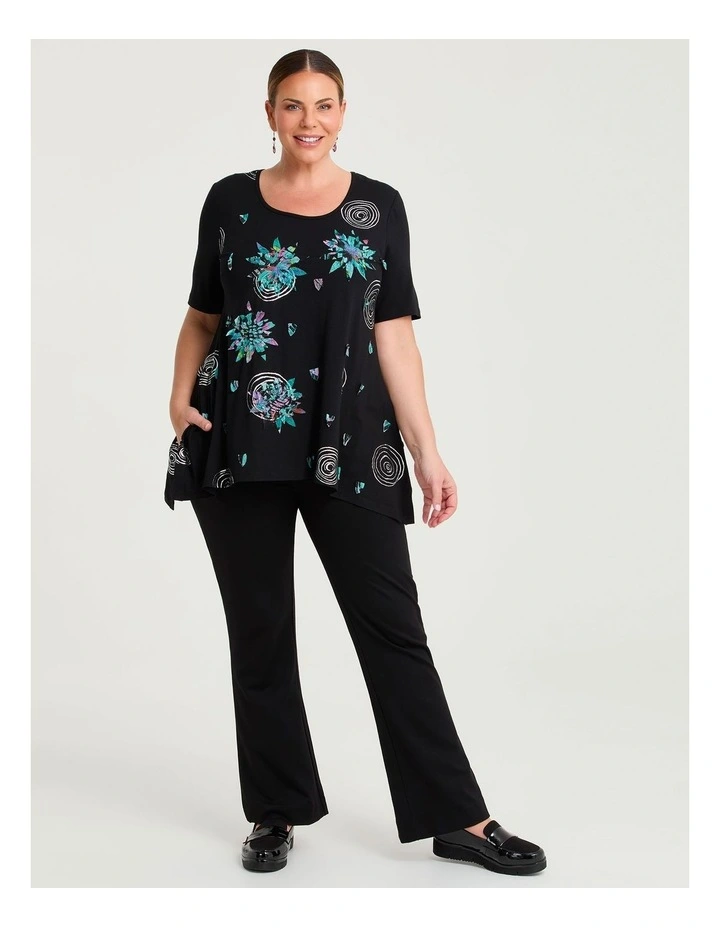 Swirl Natural Foil & Applique Top Black image 3