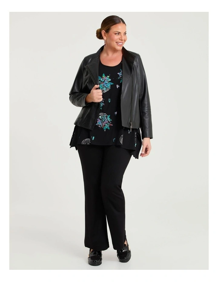 Swirl Natural Foil & Applique Top Black image 4