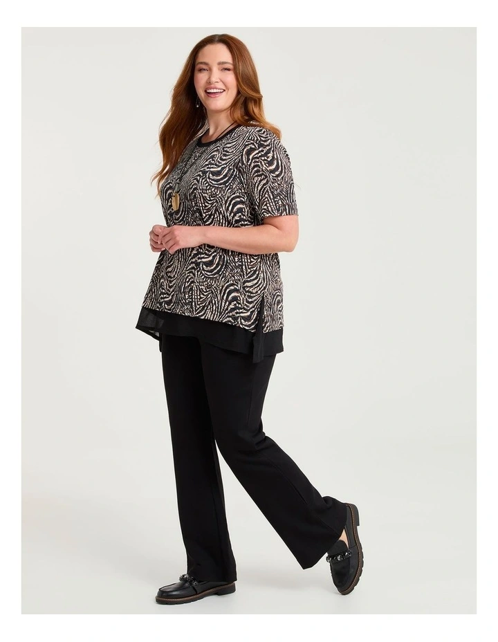 Chiffon Panel Evie Top Print image 3