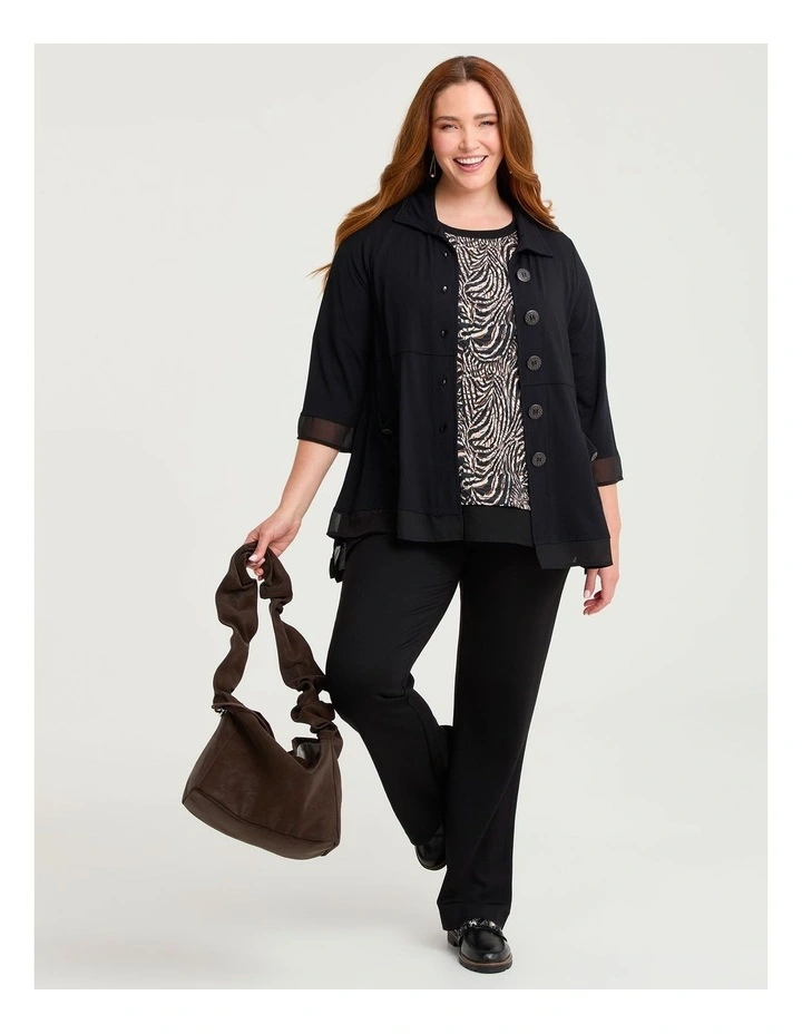 Chiffon Panel Evie Top Print image 4