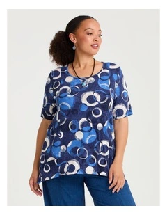 Natural Laura Spot Top Laura Spot Print