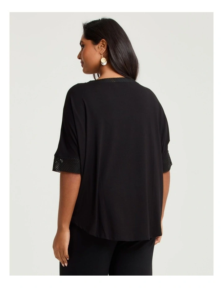 Natural Ella Daisy Top Black image 2