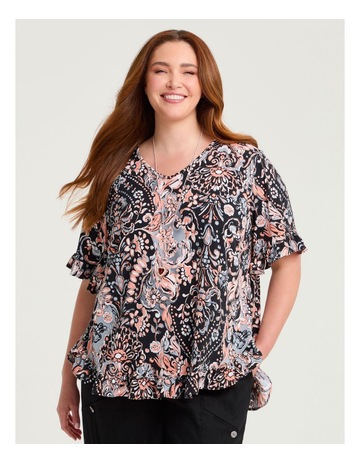 PEACH PAISLEY PRINT colour