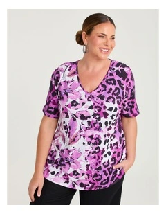 Bloom Cotton Modal Slub Top Sweet Pea Print