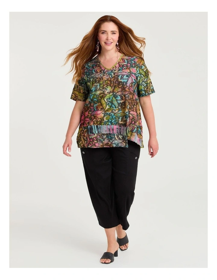 Floral Burnout Top Multi Print image 4